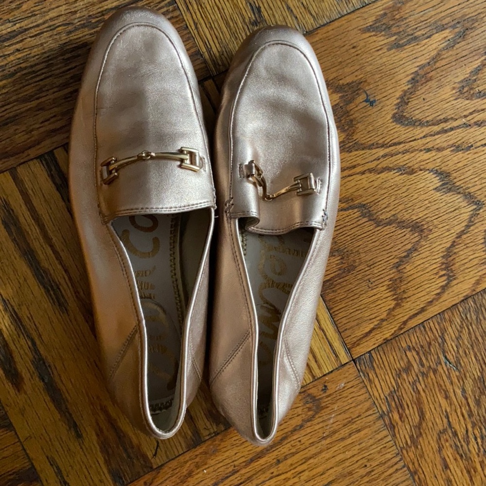 Worn once! Sam Edelman rose gold loafers